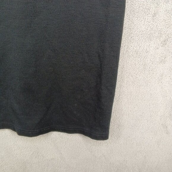 Vintage CRISTINA Jumper Dress SMALL(4-6) Black Knit Pullover W/ Chest Pocket - Picture 5 of 10